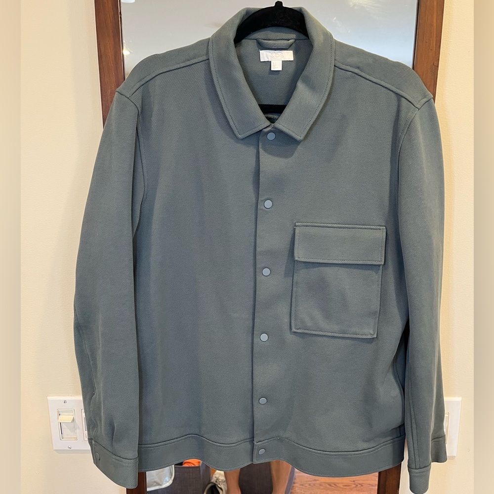 COS Cotton Shirt Jacket Grey/Blue